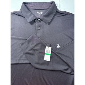 IZOD Golf Men’s Long Sleeve Polo Shirt Size Large Plum Purple NWT